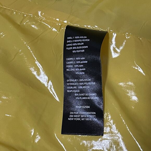 Body Glove Jacket Women Small Yellow Puffer Duck Down Face Hood Zip Up Dandelion - Picture 12 of 13